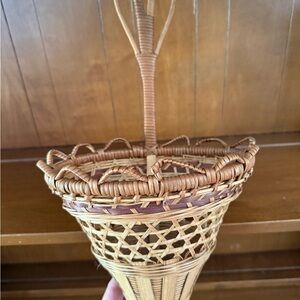 Handcrafted Woven Wicker Wall Basket